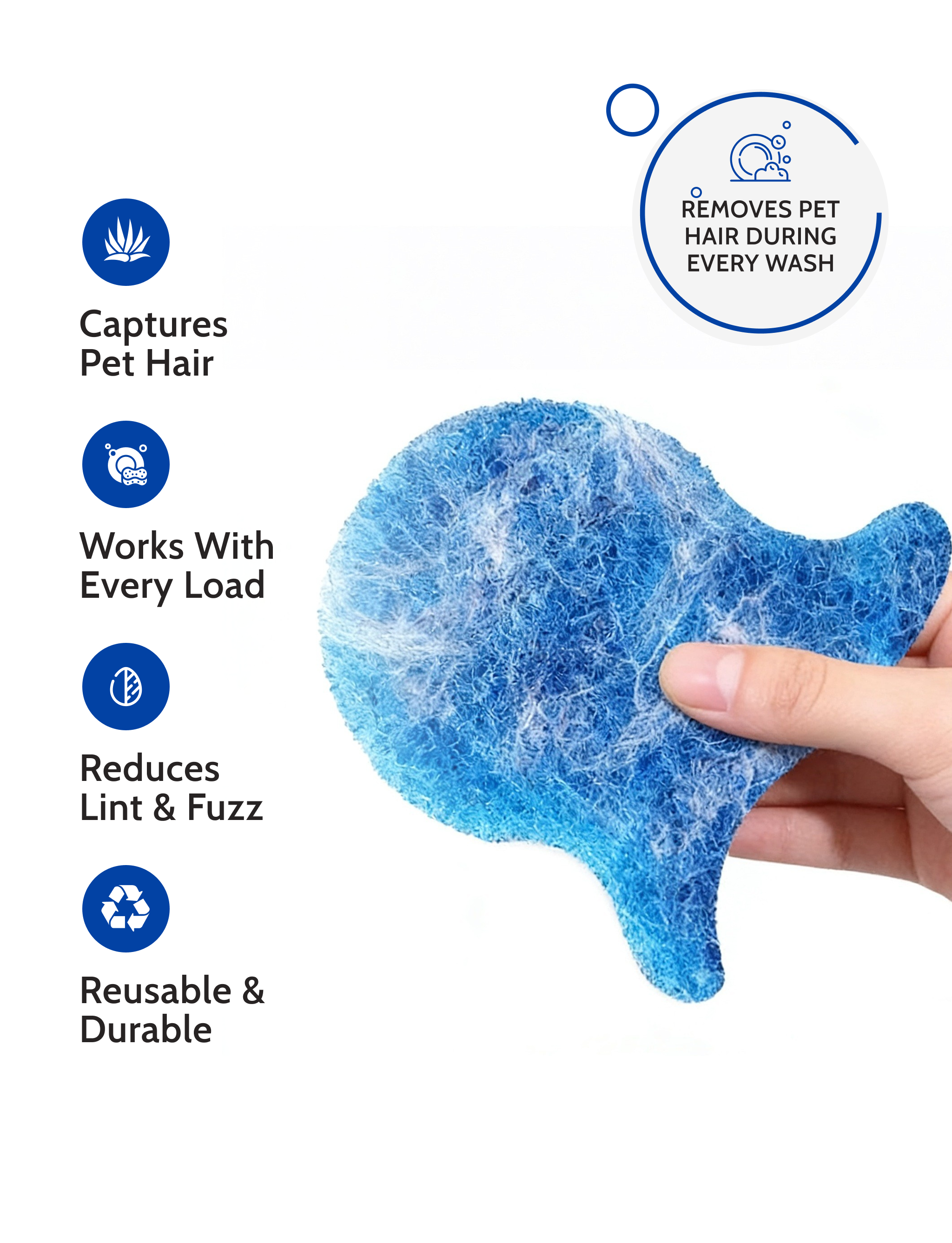Reusable Pet Hair Laundry Catcher