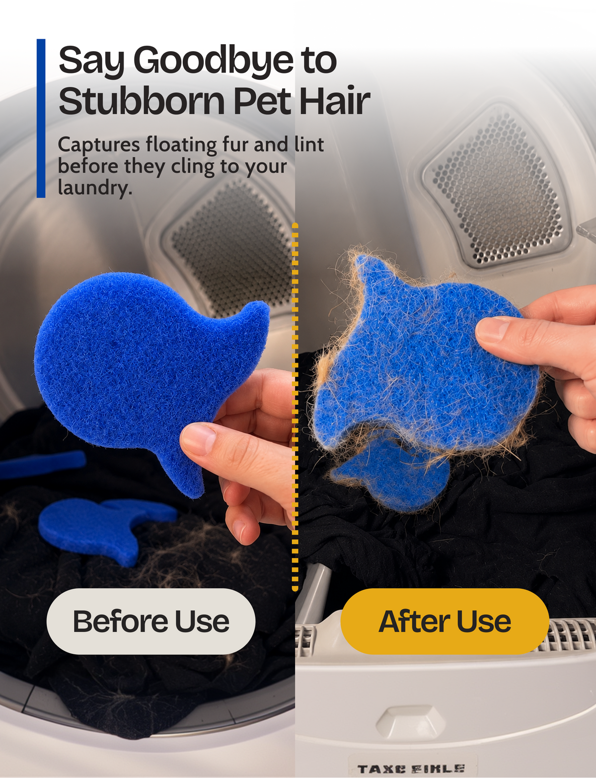 Reusable Pet Hair Laundry Catcher