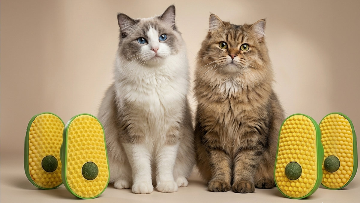 Avocado Cat Grooming & Scratching Toy